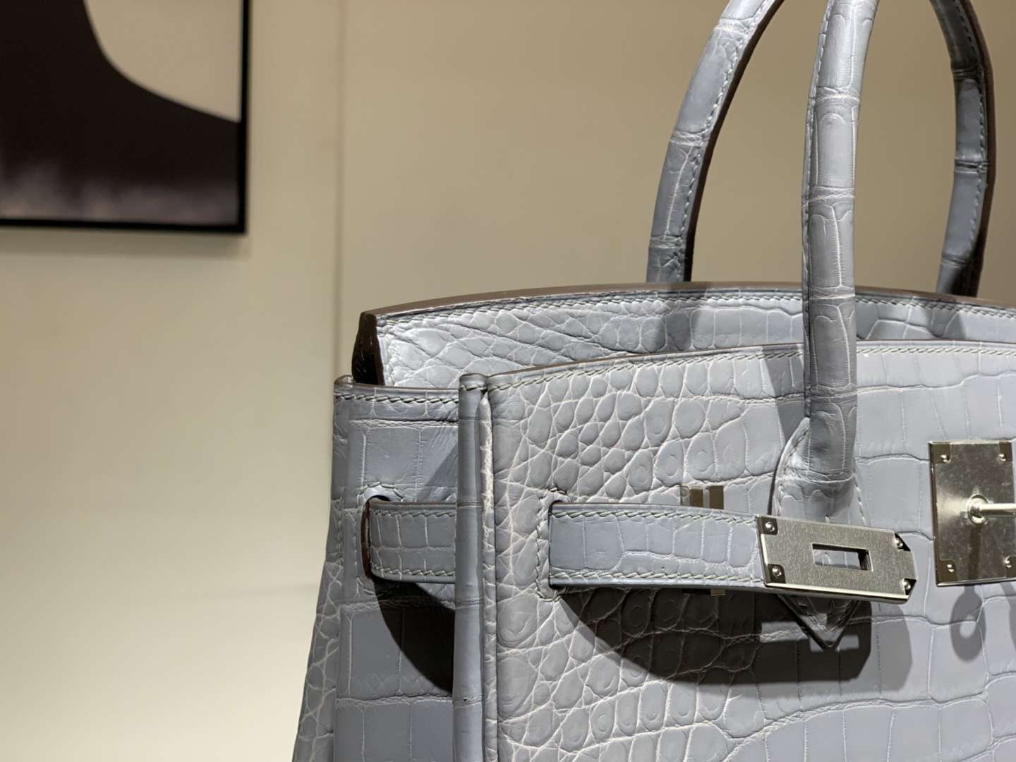 Hermès（爱马仕）Brikin 30cm Kelly 25cm 鳄鱼皮 沥青灰 现货