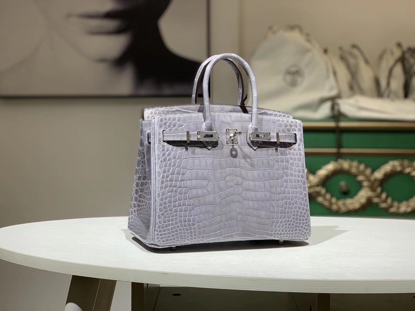 Hermès(爱马仕)Brikin铂金包 鳄鱼皮 沥青灰 现货 25cm-拉尔森鳄鱼皮具定制 - 爱马仕包包官网 Hermès(爱马仕)Brikin铂金包 鳄鱼皮 沥青灰 现货 25cm