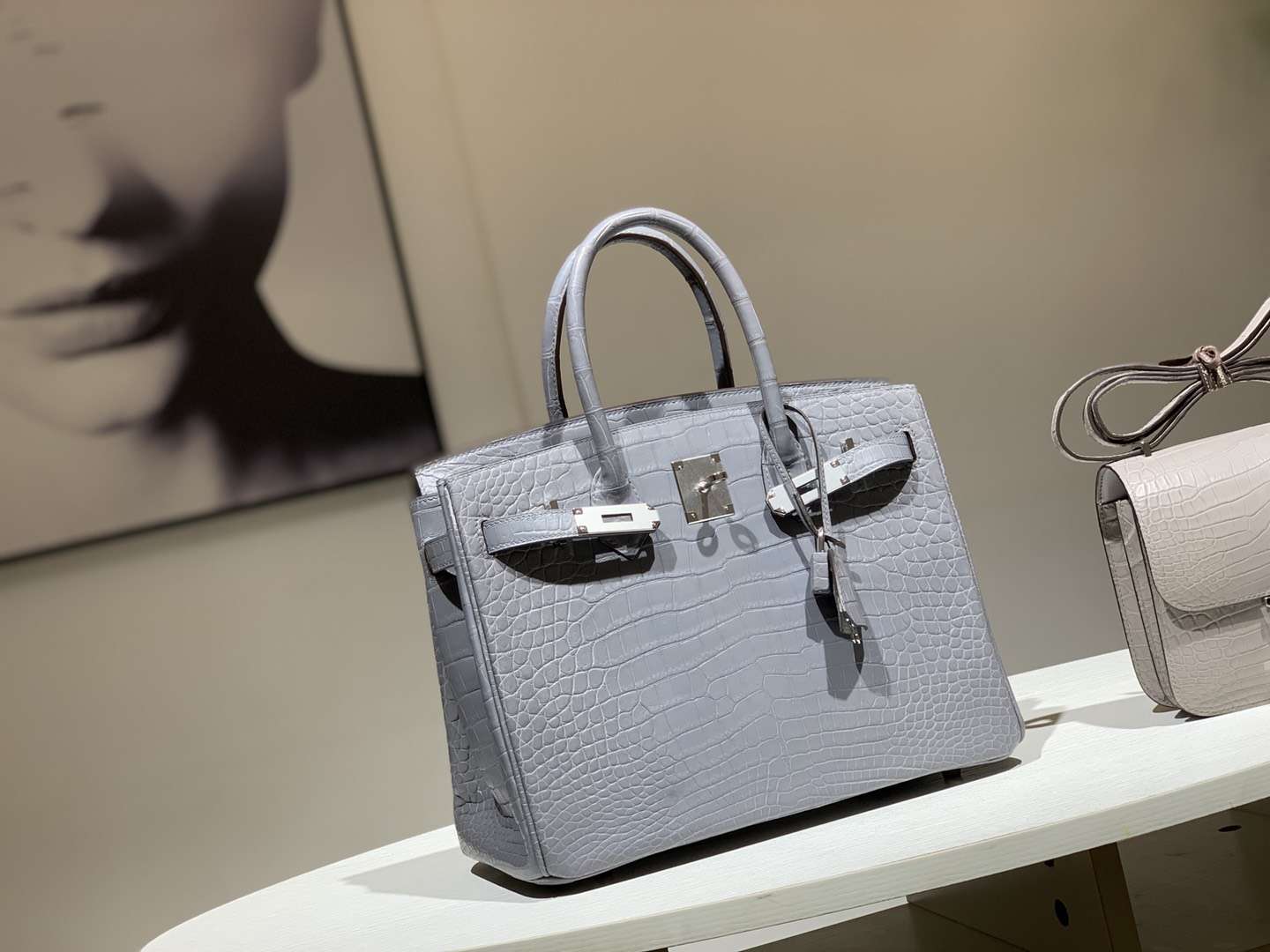 Hermès（爱马仕）Brikin 30cm Kelly 25cm 鳄鱼皮 沥青灰 现货