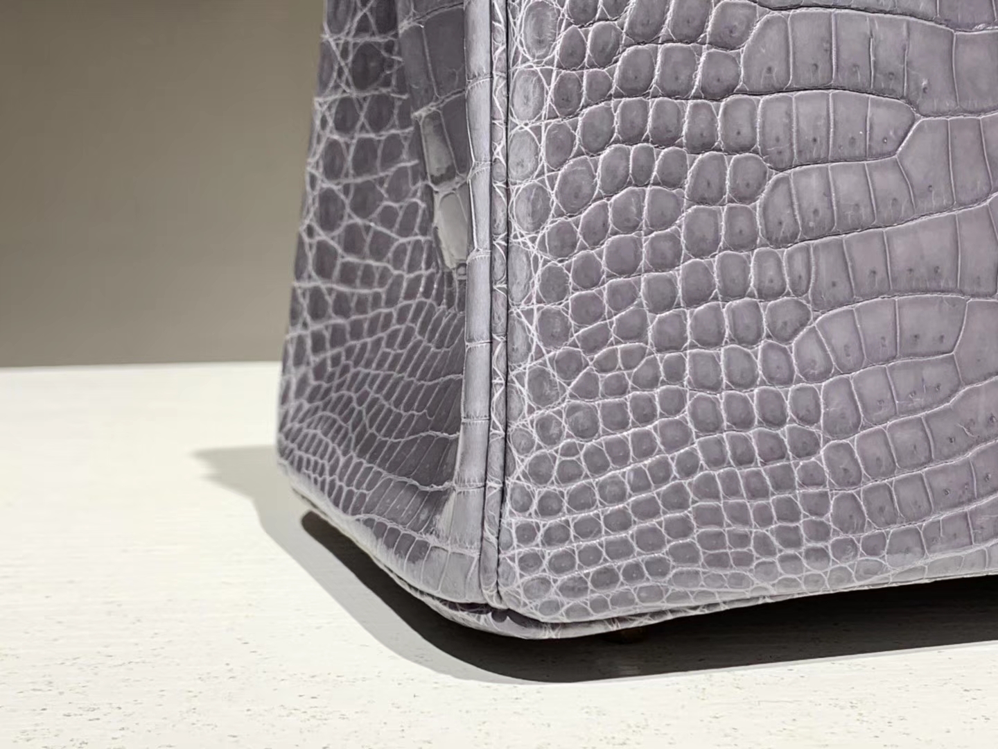 Hermès（爱马仕）Brikin铂金包 鳄鱼皮 沥青灰 现货 25cm