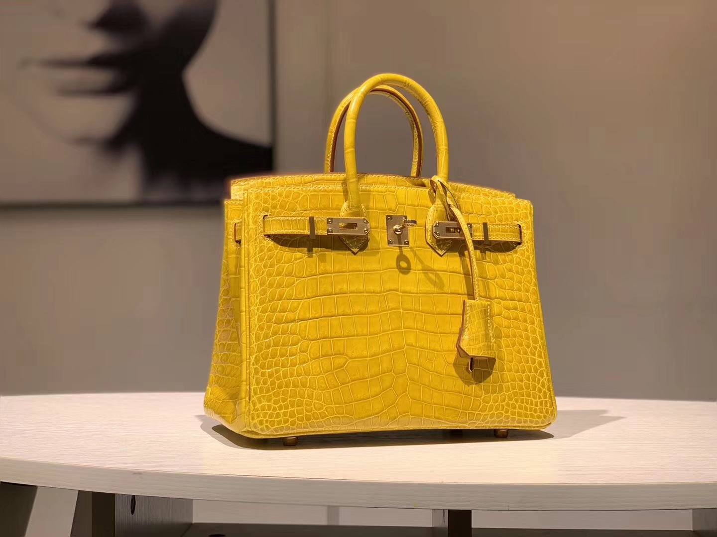 Hermès（爱马仕）Brikin铂金包 鳄鱼皮 9D 琥珀黄 现货