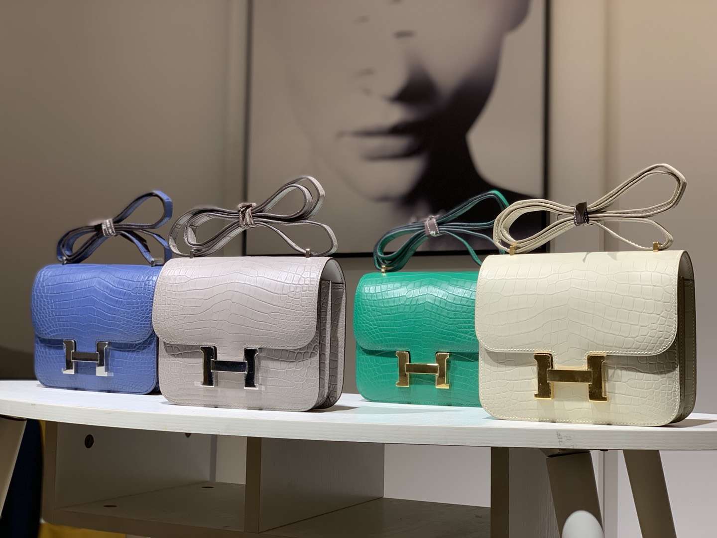 Hermès（爱马仕）空姐包 Constance 鳄鱼皮 现货
