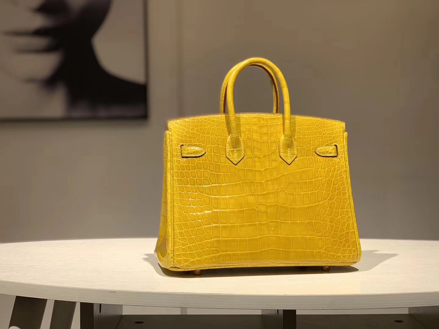 Hermès(爱马仕)Brikin铂金包 鳄鱼皮 9D 琥珀黄 现货-拉尔森鳄鱼皮具定制 - 爱马仕包包官网 Hermès(爱马仕)Brikin铂金包 鳄鱼皮 9D 琥珀黄 现货