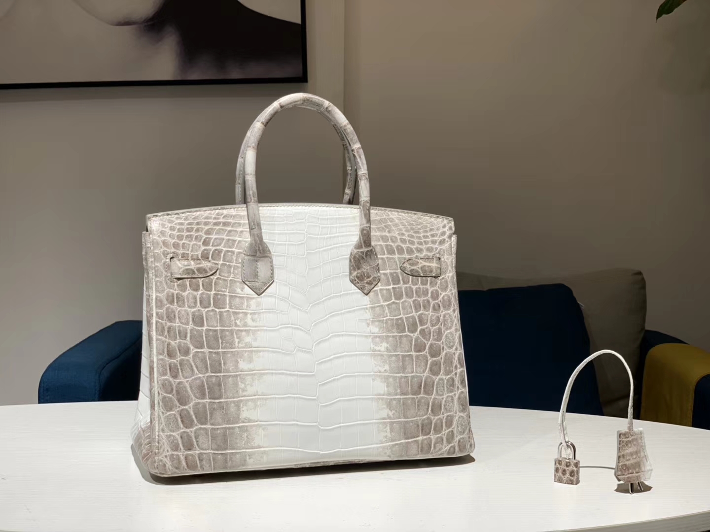 Hermès（爱马仕）Kelly凯莉包 鳄鱼皮 喜马拉雅 25cm 金扣 现货