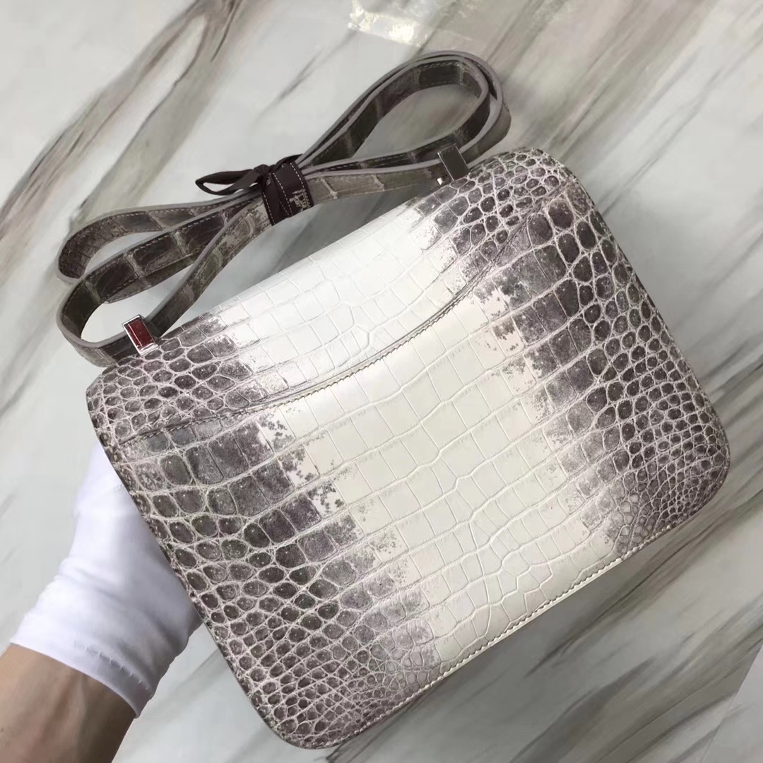 Hermès（爱马仕）Constance空姐包 Himalaya 喜马拉雅 银扣 包中皇后 品相完美 顶级现货 24cm