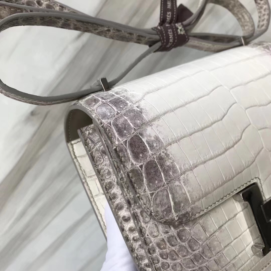 Hermès（爱马仕）Constance空姐包 Himalaya 喜马拉雅 银扣 包中皇后 顶级手缝 18cm 现货
