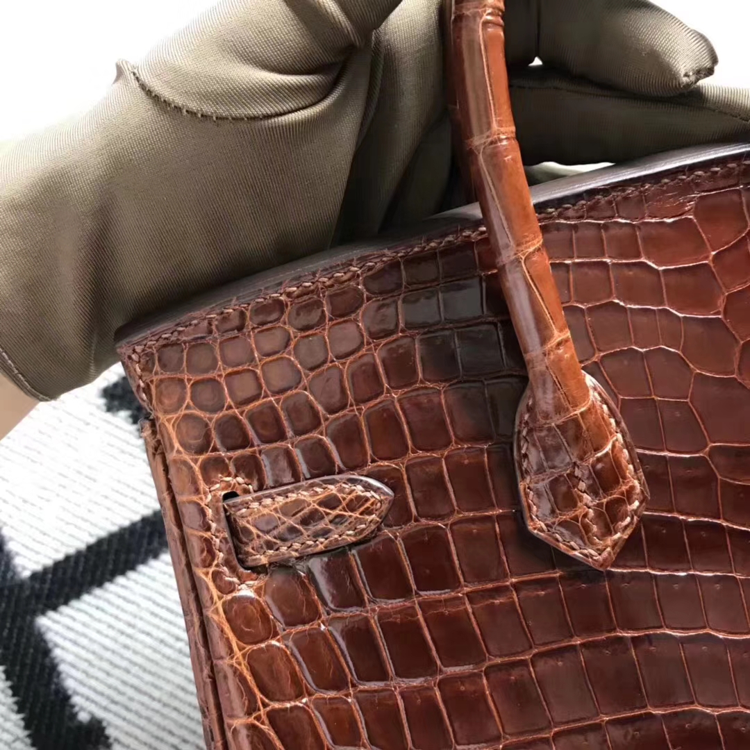 Hermès（爱马仕）极品Birkin铂金包 金棕色 完善品质 银扣 25cm