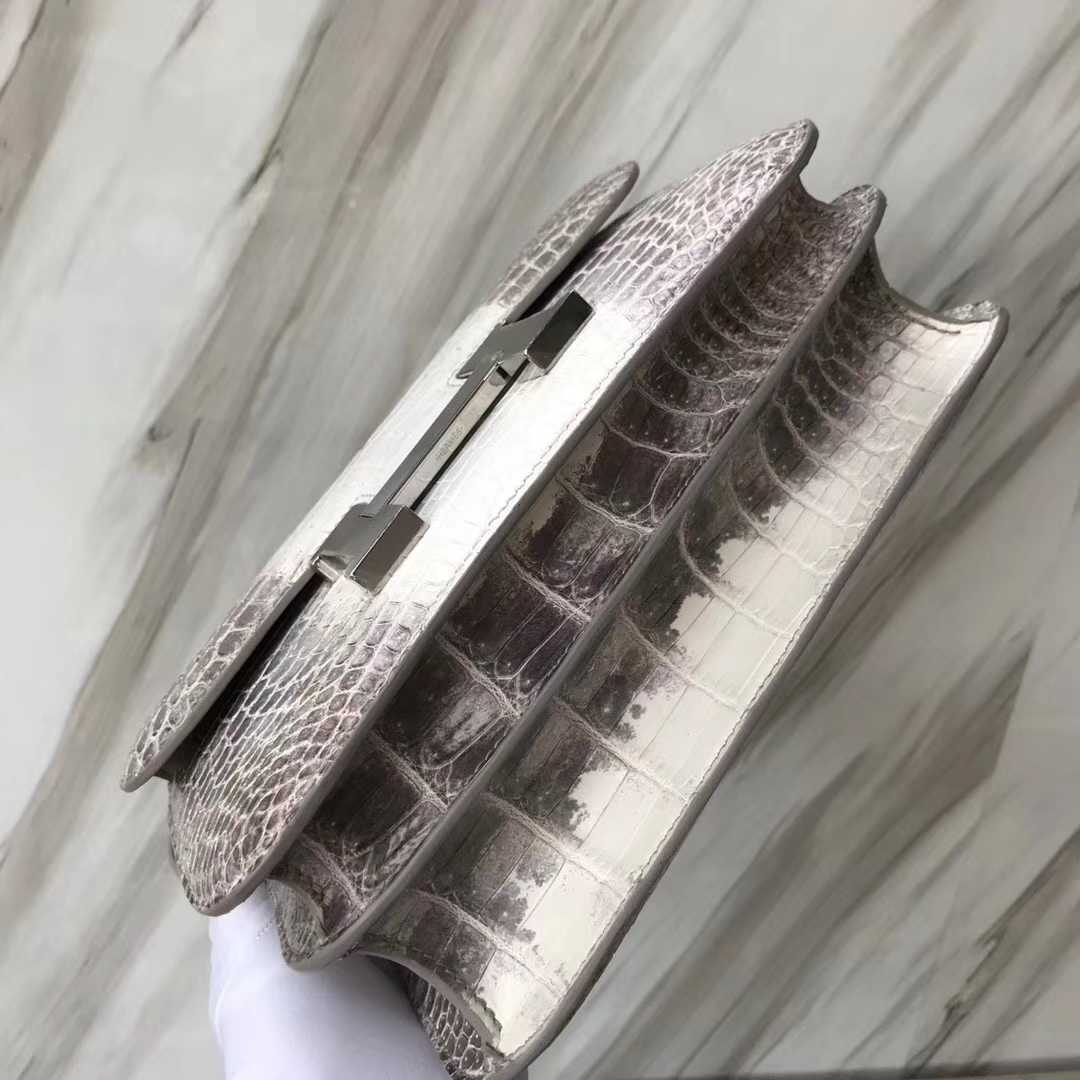 Hermès（爱马仕）Constance空姐包 Himalaya 喜马拉雅 银扣 包中皇后 品相完美 顶级现货 24cm