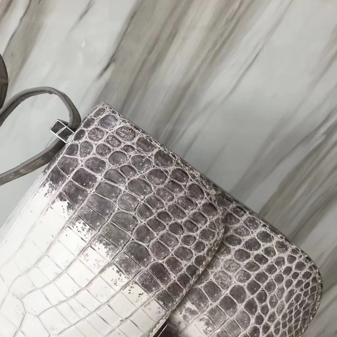 Hermès（爱马仕）Constance空姐包 Himalaya 喜马拉雅 银扣 包中皇后 品相完美 顶级现货 24cm