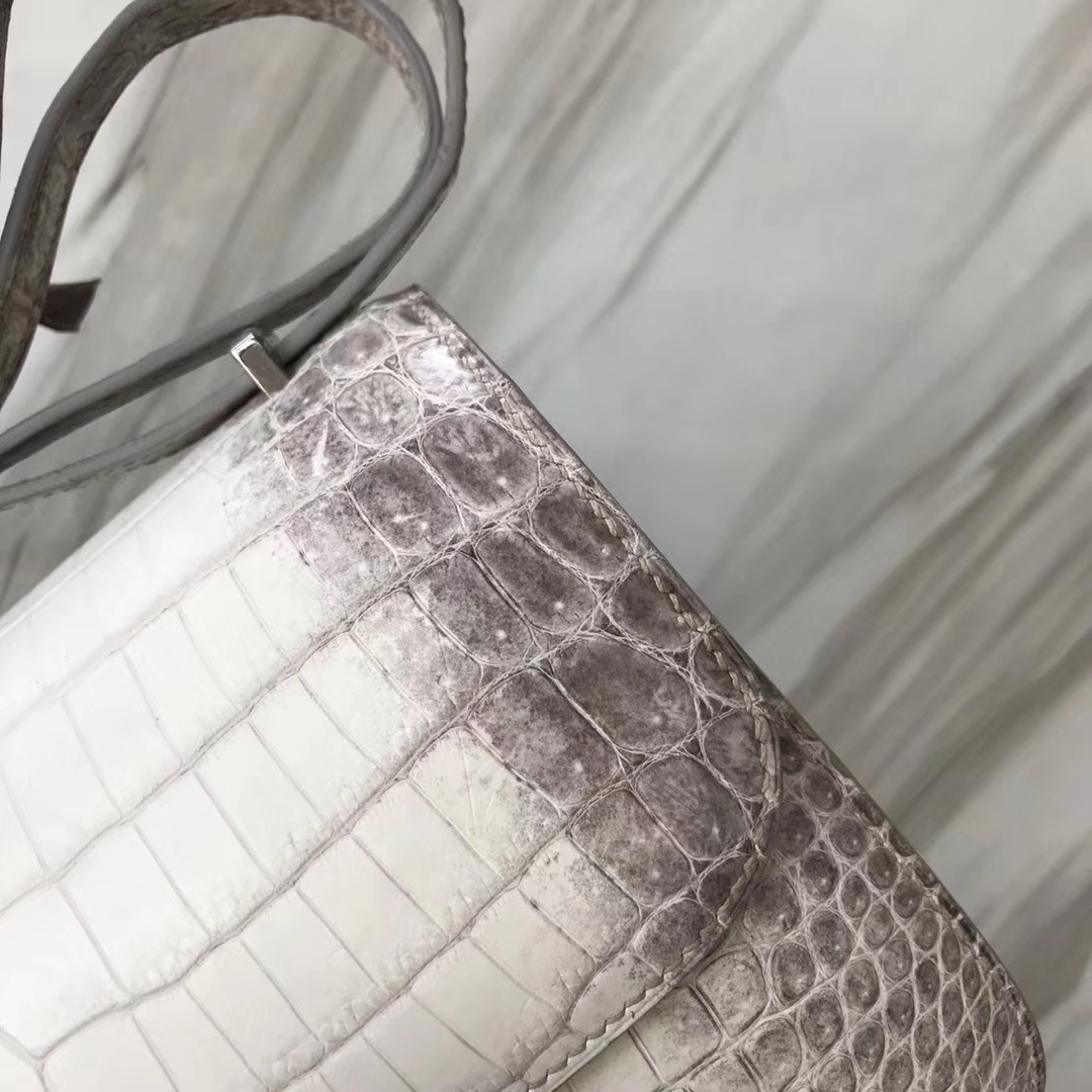 Hermès（爱马仕）Constance空姐包 Himalaya 喜马拉雅 银扣 包中皇后 顶级手缝 18cm 现货