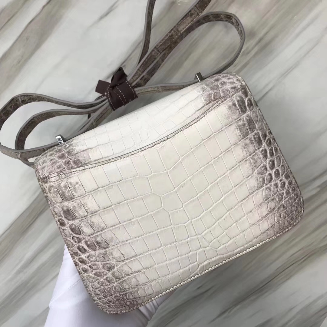 Hermès（爱马仕）Constance空姐包 Himalaya 喜马拉雅 银扣 包中皇后 顶级手缝 18cm 现货
