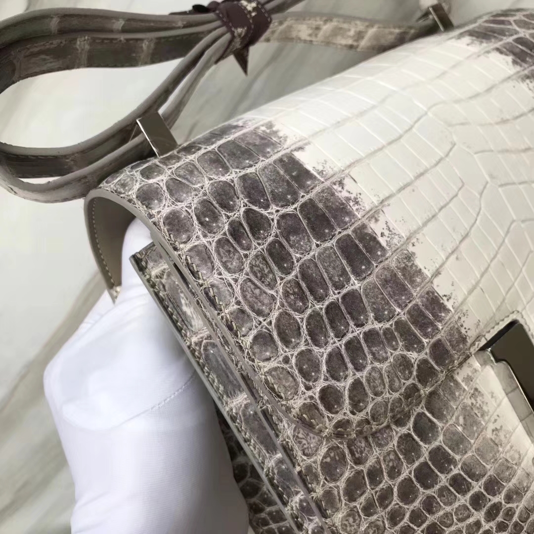 Hermès（爱马仕）Constance空姐包 Himalaya 喜马拉雅 银扣 包中皇后 品相完美 顶级现货 24cm