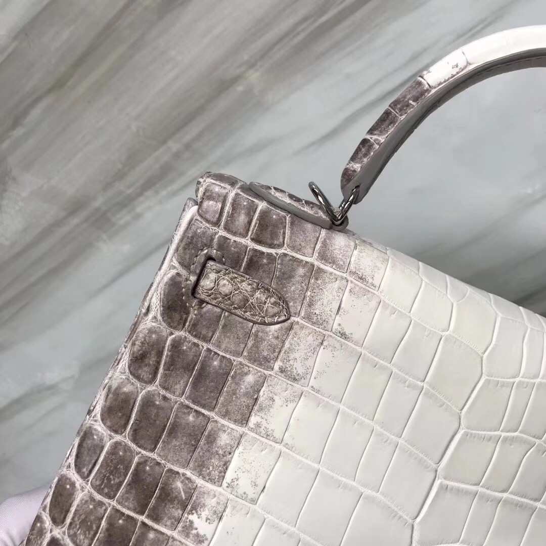 Hermès（爱马仕）Kelly凯莉包 Himalaya 喜马拉雅  银扣 包中女皇 品相完美 顶级手缝 25cm