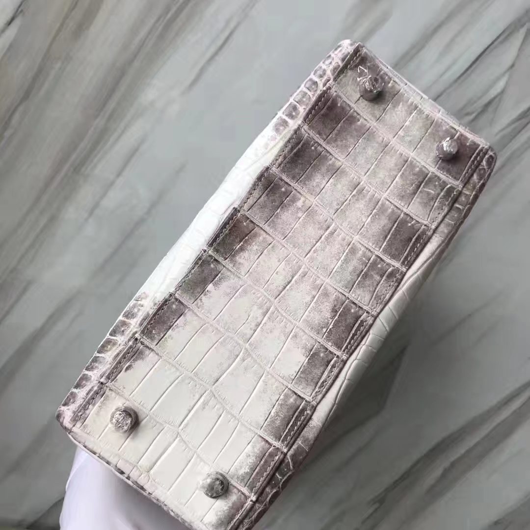 Hermès（爱马仕）Kelly凯莉包 Himalaya 喜马拉雅  银扣 包中女皇 品相完美 顶级手缝 25cm