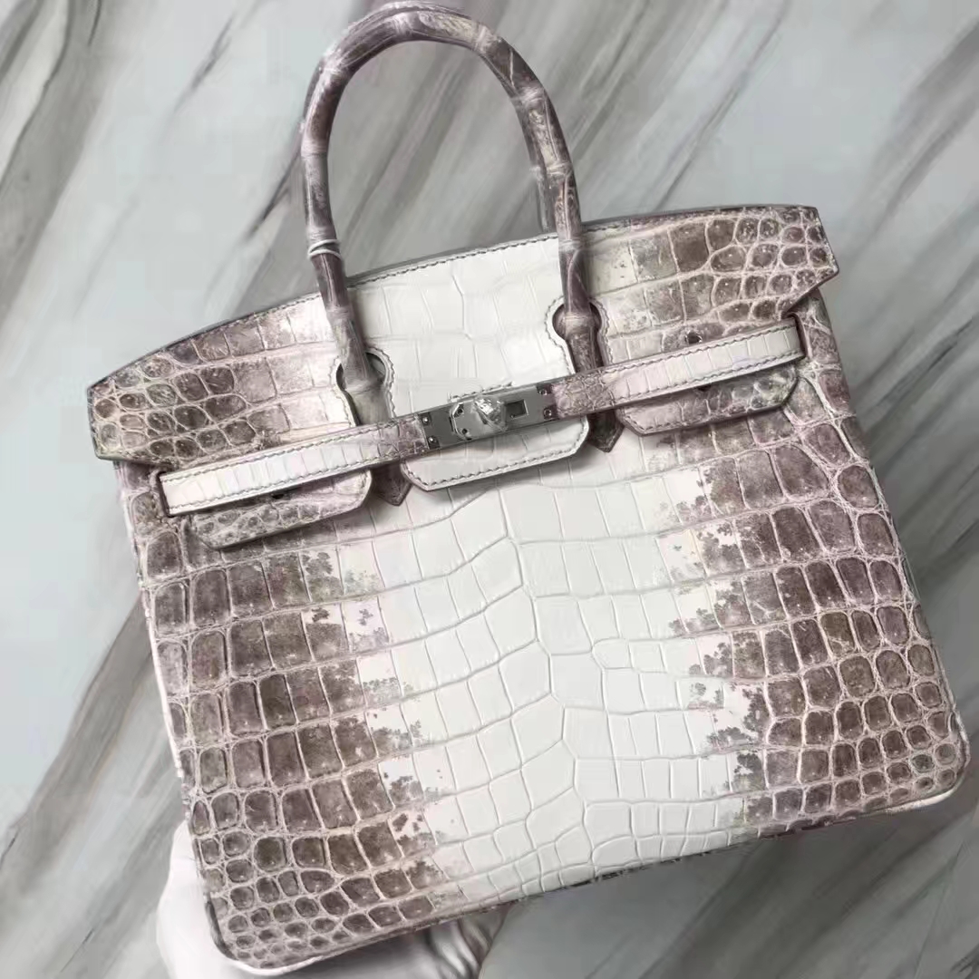 Hermès（爱马仕）Birkin铂金包 Himalaya 顶级工艺 蜡线全手工 超美纹路 25cm