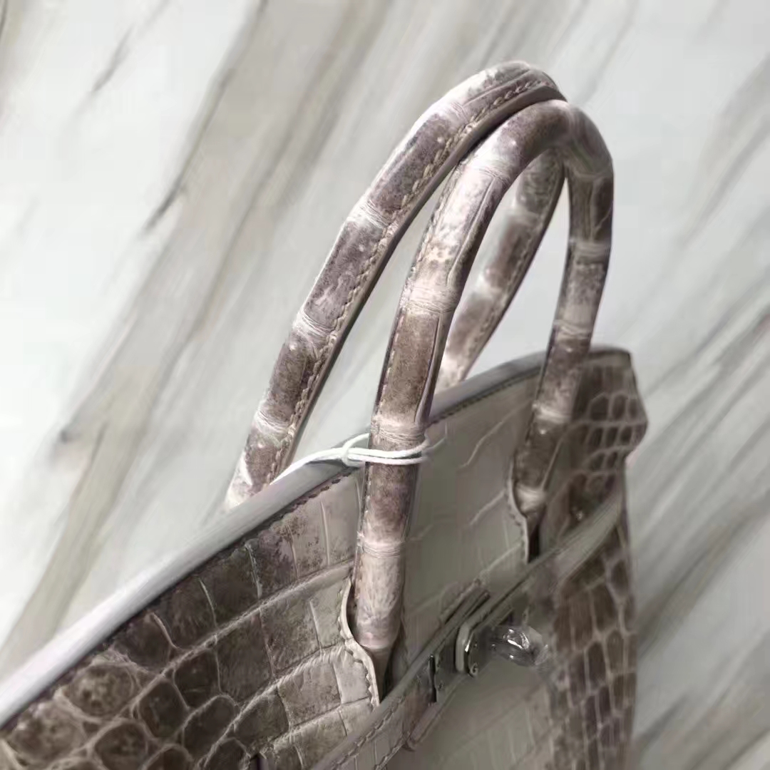 Hermès（爱马仕）Birkin铂金包 Himalaya 顶级工艺 蜡线全手工 超美纹路 25cm