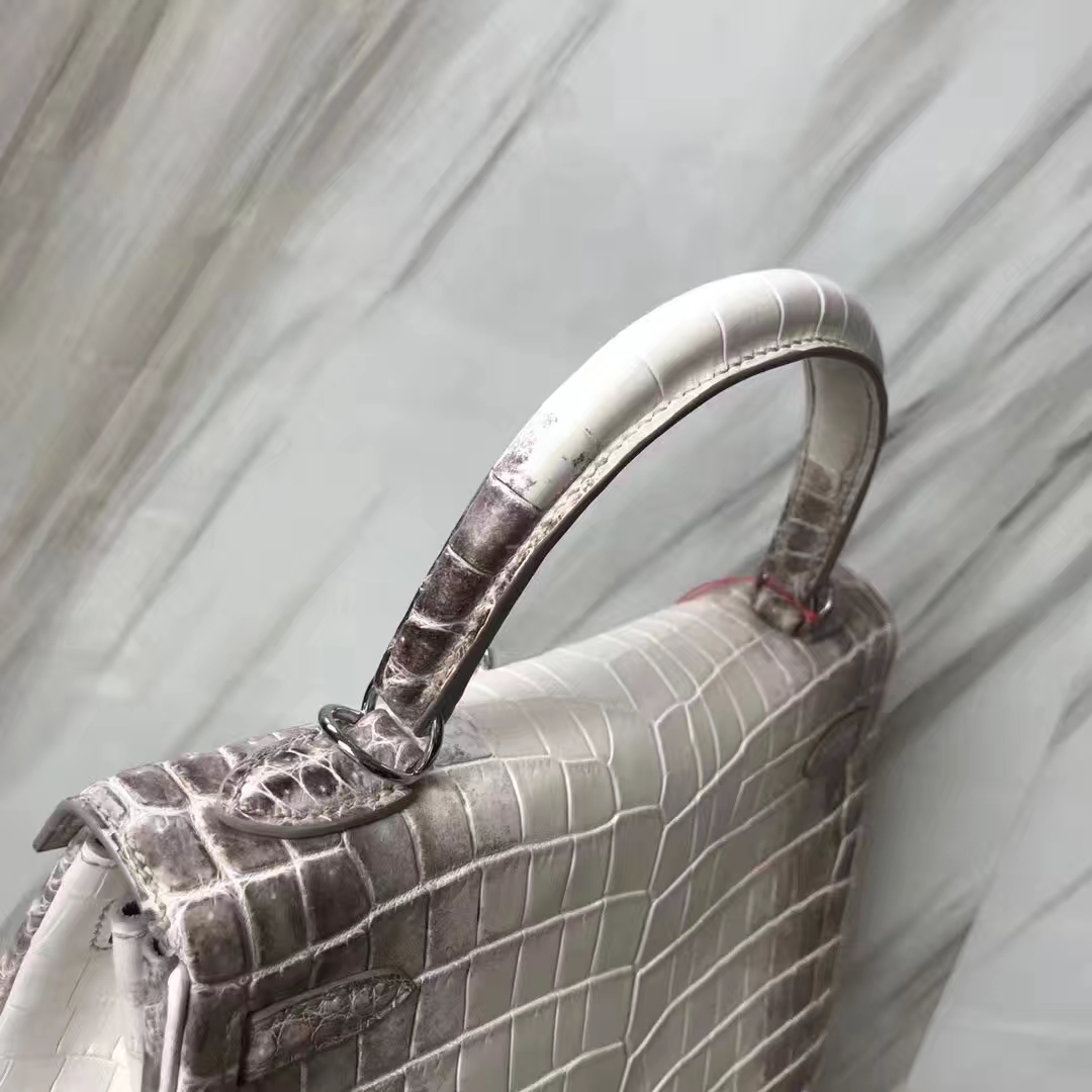 Hermès（爱马仕）Kelly凯莉包 Himalaya 喜马拉雅  银扣 包中女皇 品相完美 顶级手缝 25cm