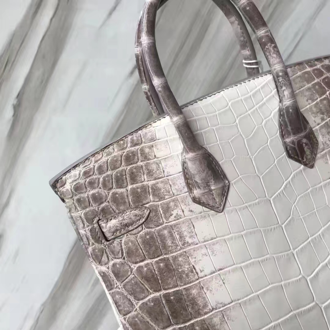 Hermès（爱马仕）Birkin铂金包 Himalaya 顶级工艺 蜡线全手工 超美纹路 25cm