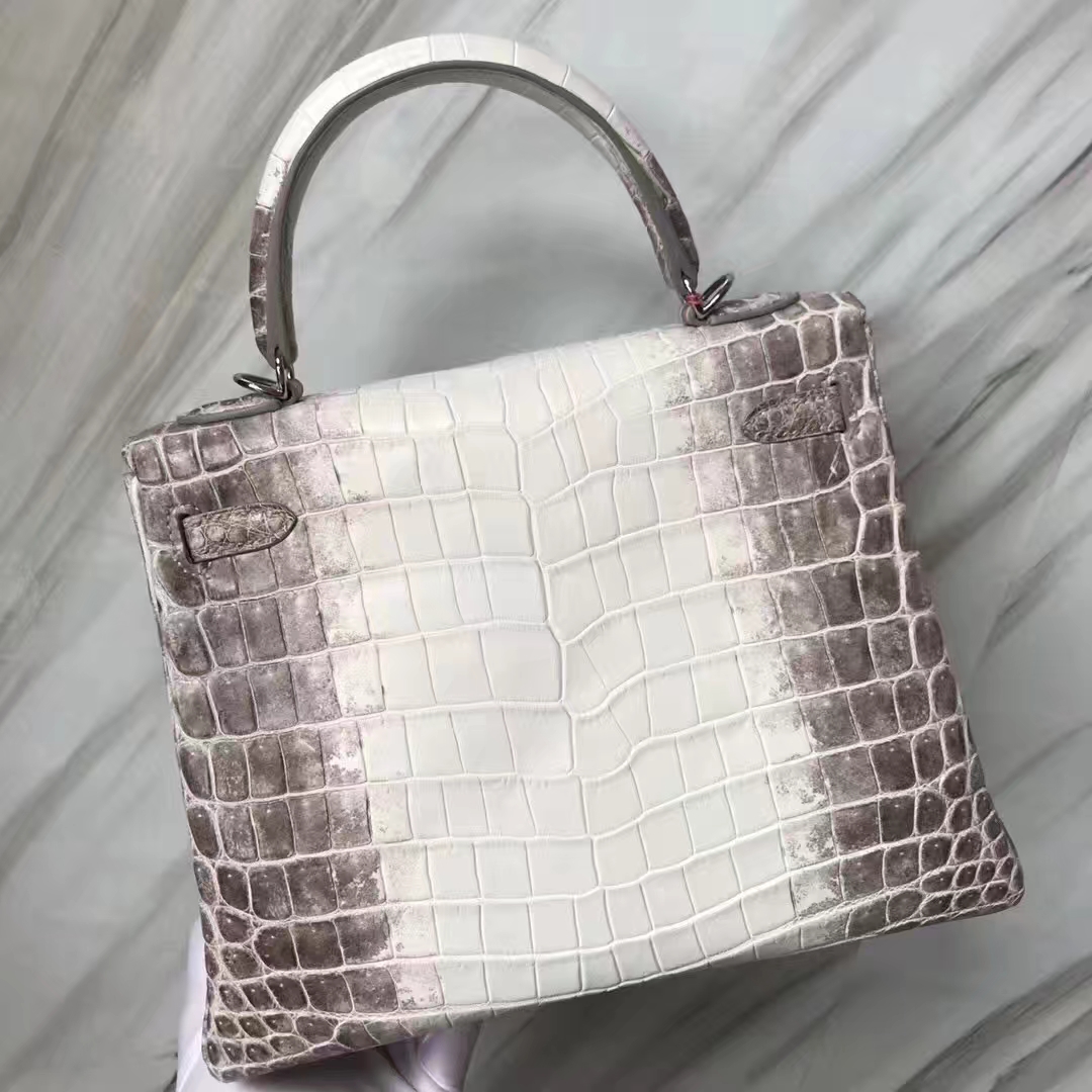 Hermès（爱马仕）Kelly凯莉包 Himalaya 喜马拉雅  银扣 包中女皇 品相完美 顶级手缝 25cm