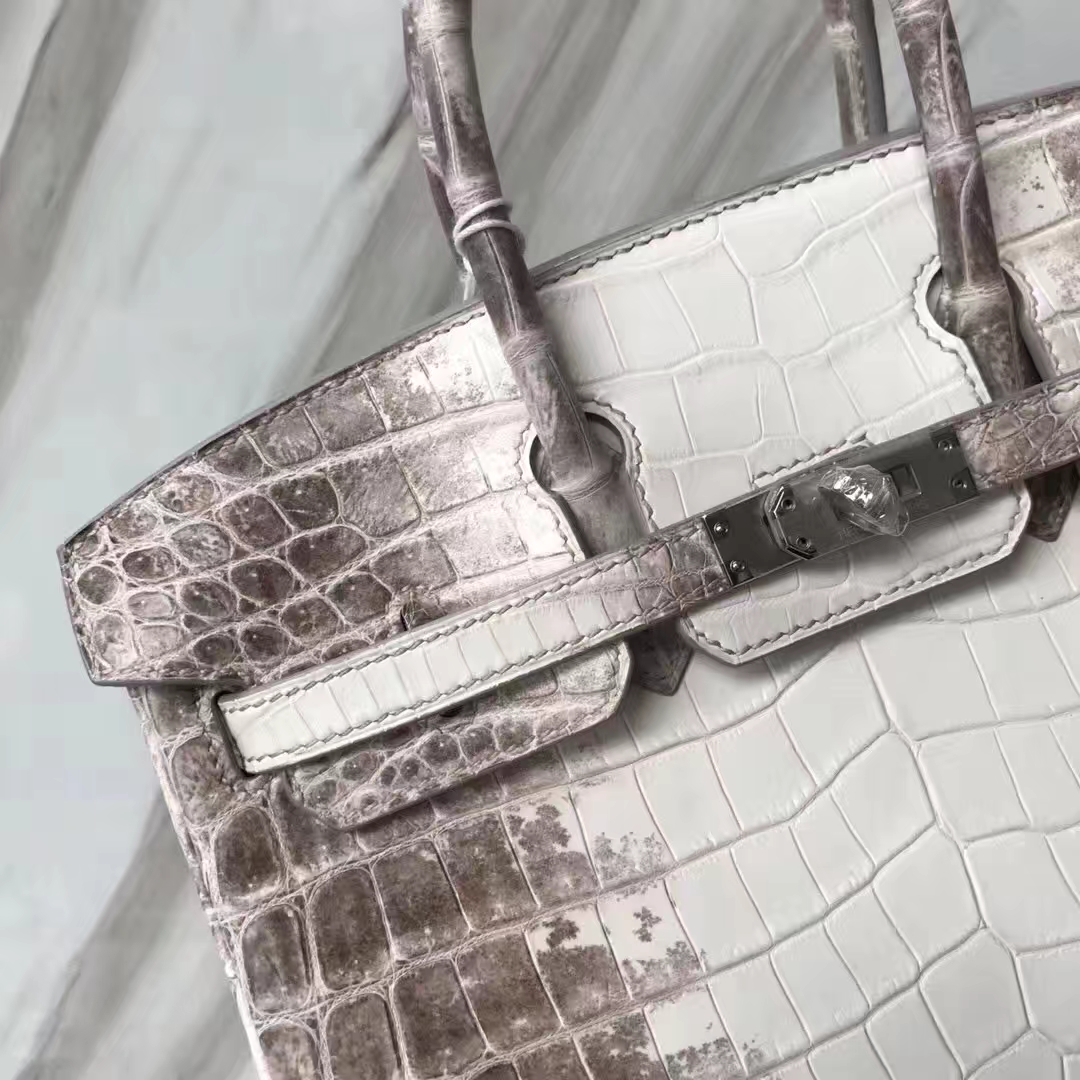 Hermès(爱马仕)Birkin铂金包 Himalaya 顶级工艺 蜡线全手工 超美纹路 25cm-拉尔森鳄鱼皮具定制 - 爱马仕包包官网 Hermès(爱马仕)Birkin铂金包 Himalaya 顶级工艺 蜡线全手工 超美纹路 25cm