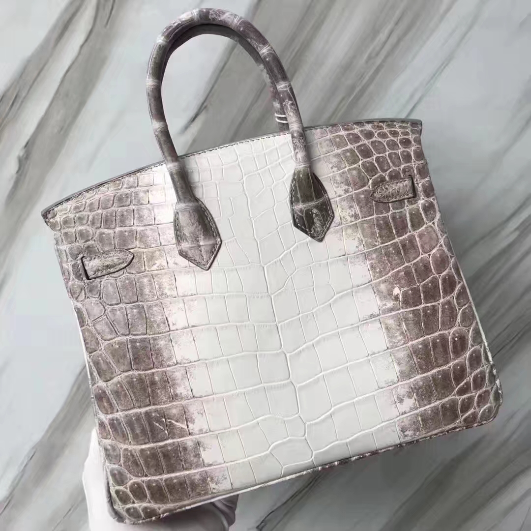 Hermès（爱马仕）Birkin铂金包 Himalaya 顶级工艺 蜡线全手工 超美纹路 25cm