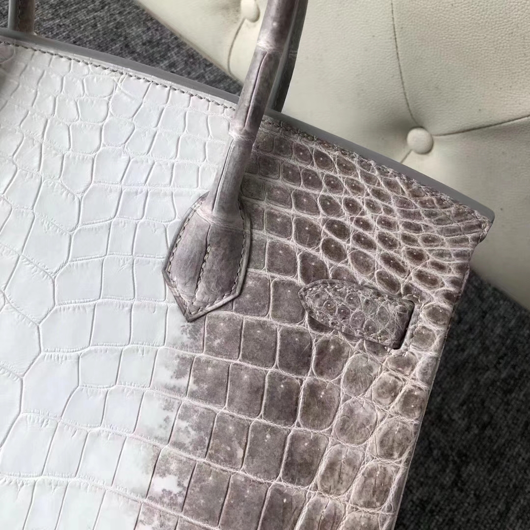 Hermès（爱马仕）Birkin铂金包 Himalaya 喜马拉雅  银扣 包中皇后  顶级手缝 30cm 现货