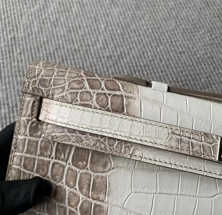 Hermès（爱马仕）kelly cut 手包 喜马拉雅 Crocodile shiny 雾面鳄鱼 银扣 31cm
