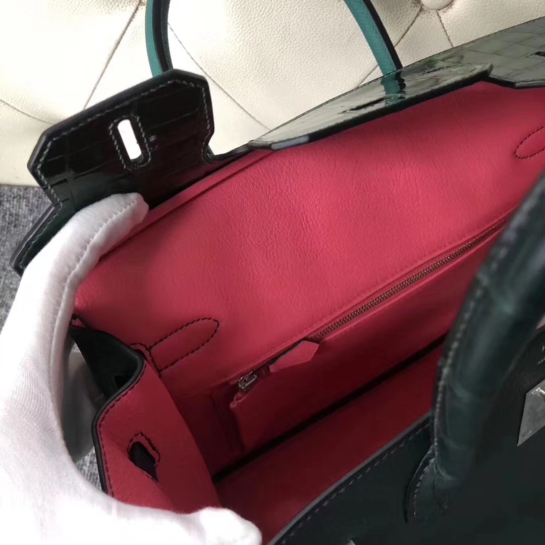 Hermès（爱马仕）Birkin铂金包 八拼色 银扣 30cm