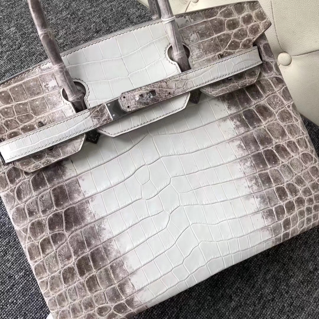 Hermès(爱马仕)Birkin铂金包 Himalaya 喜马拉雅 银扣 包中皇后 顶级手缝 30cm 现货-拉尔森鳄鱼皮具定制 - 爱马仕包包官网 Hermès(爱马仕)Birkin铂金包 Himalaya 喜马拉雅 银扣 包中皇后 顶级手缝 30cm 现货