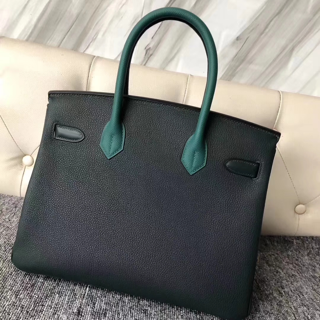 Hermès（爱马仕）Birkin铂金包 八拼色 银扣 30cm