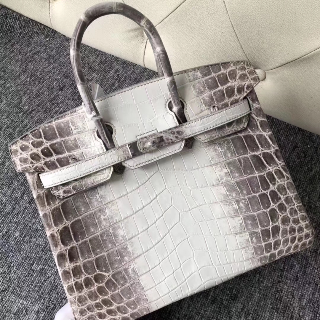 Hermès（爱马仕）Birkin 铂金包 Himalaya 喜马拉雅 银扣 包中皇后 难得深色 25cm 现货