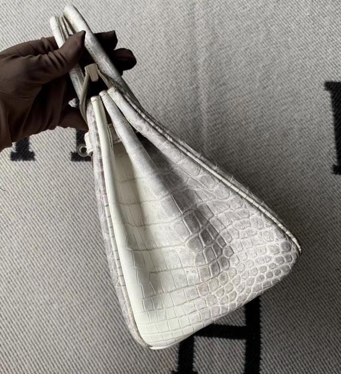 Hermès（爱马仕）Birkin铂金包 喜马拉雅色 包中皇后 银扣 25cm