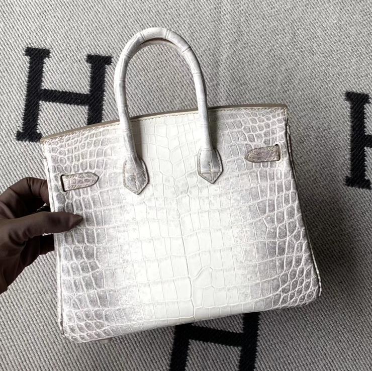 Hermès（爱马仕）Birkin铂金包 喜马拉雅色 包中皇后 银扣 25cm