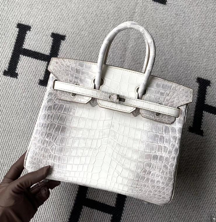 Hermès（爱马仕）Birkin铂金包 喜马拉雅色 包中皇后 银扣 25cm