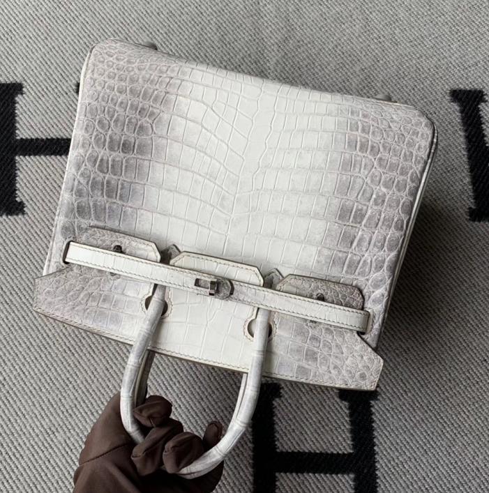 Hermès（爱马仕）Birkin铂金包 喜马拉雅色 包中皇后 银扣 25cm