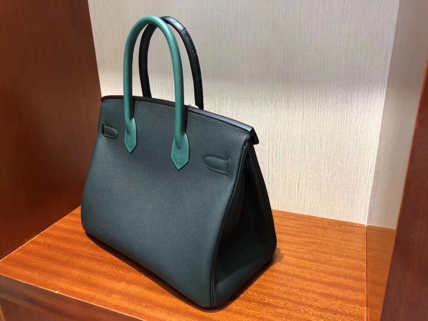 Hermès（爱马仕）Birkin 铂金包 限量版 八拼色 银扣  现货一枚 30cm
