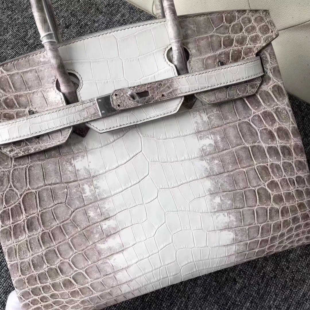 Hermès（爱马仕）Birkin 铂金包 Himalaya 喜玛雅拉 包中皇后 全手工蜜蜡线缝 银扣 30cm 现货