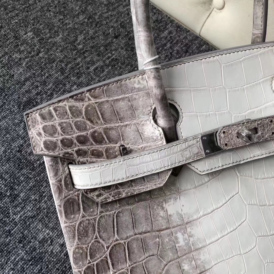 Hermès（爱马仕）Birkin 铂金包 Himalaya 喜玛雅拉 包中皇后 全手工蜜蜡线缝 银扣 30cm 现货