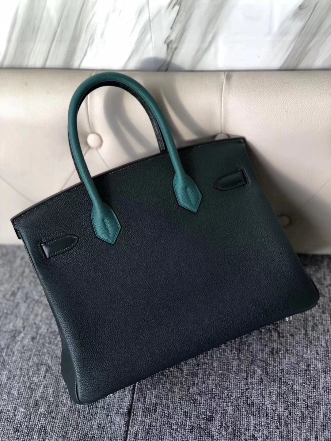 Hermès（爱马仕）Birkin 铂金包 限量 八拼色 银扣 30cm 现货