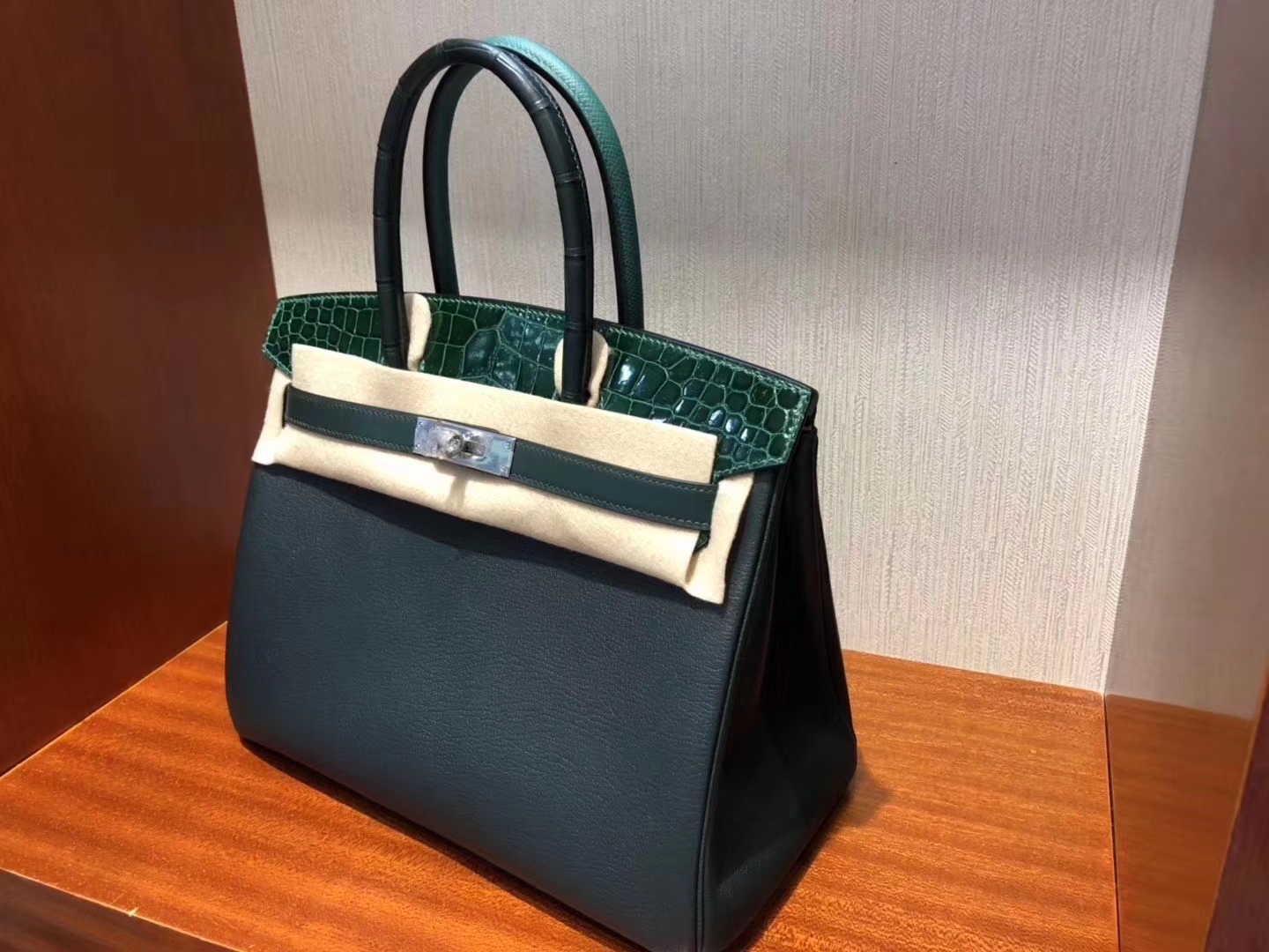 Hermès（爱马仕）Birkin 铂金包 限量版 八拼色 银扣  现货一枚 30cm