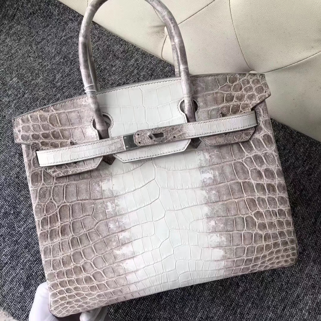 Hermès（爱马仕）Birkin 铂金包 Himalaya 喜玛雅拉 包中皇后 全手工蜜蜡线缝 银扣 30cm 现货