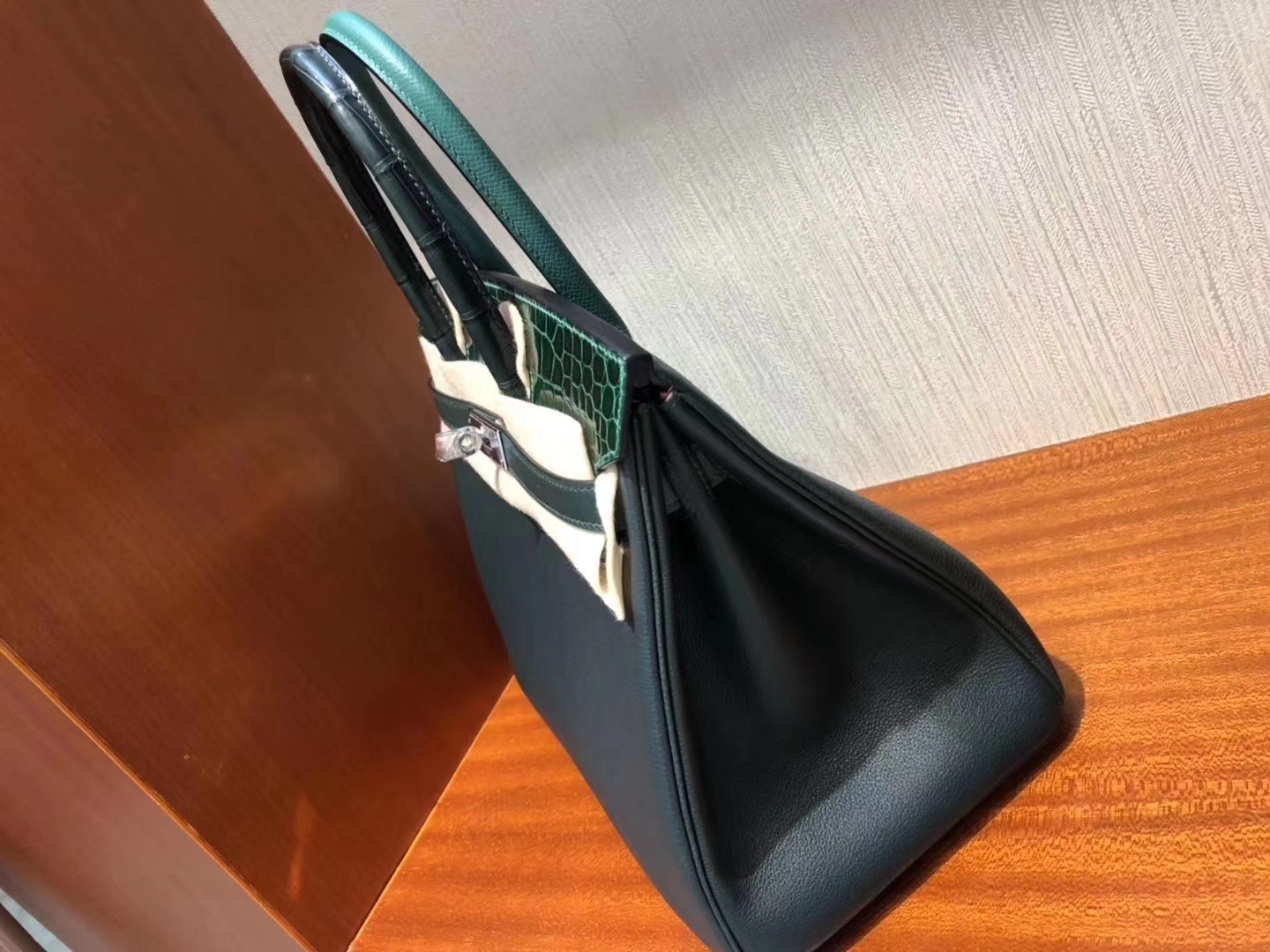 Hermès（爱马仕）Birkin 铂金包 限量版 八拼色 银扣  现货一枚 30cm