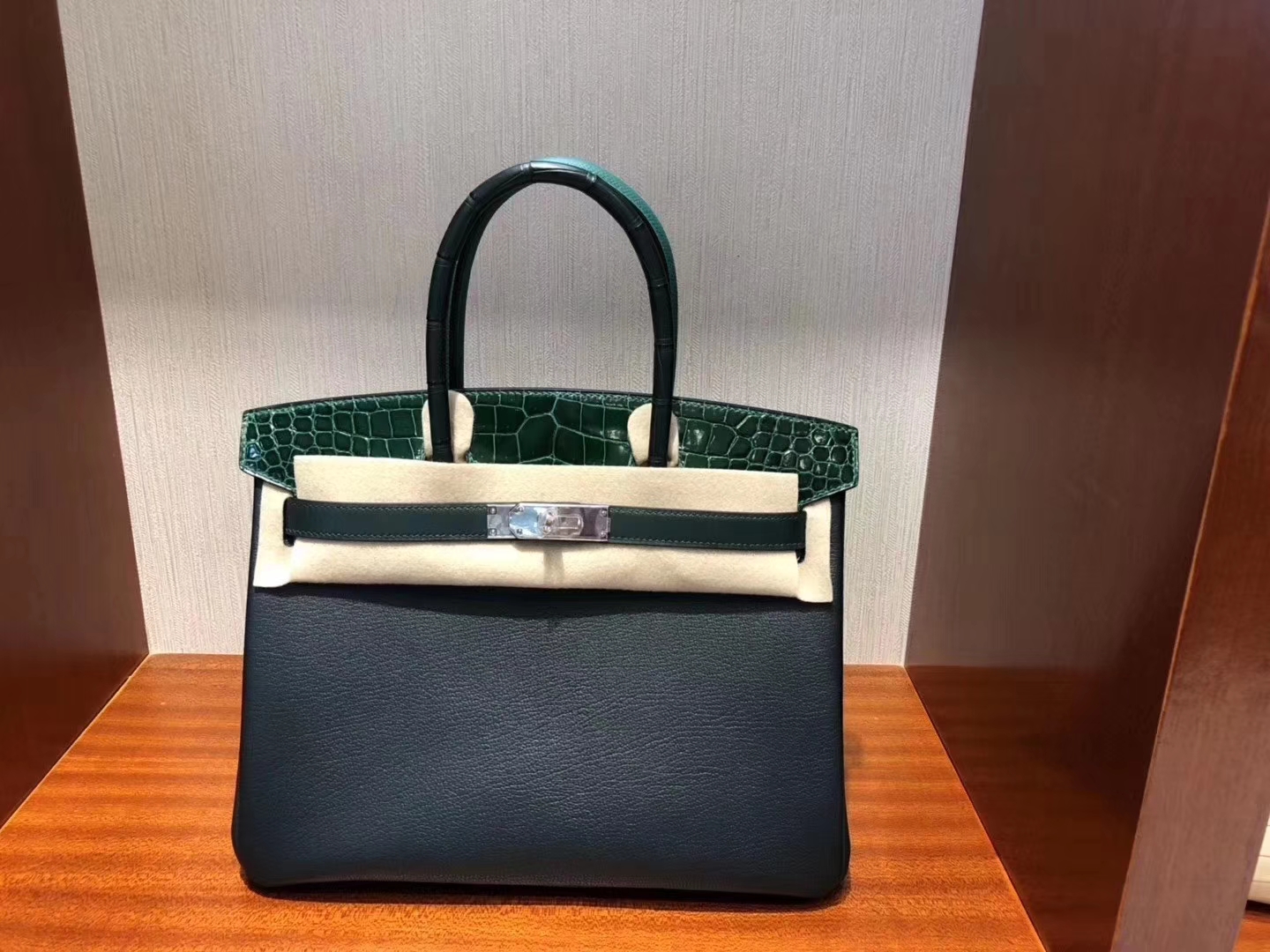 Hermès（爱马仕）Birkin 铂金包 限量版 八拼色 银扣  现货一枚 30cm