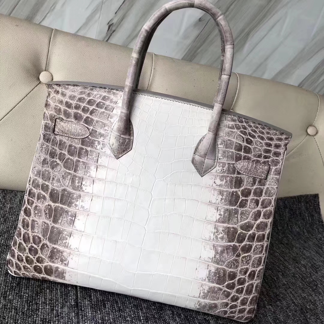 Hermès（爱马仕）Birkin 铂金包 Himalaya 喜玛雅拉 包中皇后 全手工蜜蜡线缝 银扣 30cm 现货