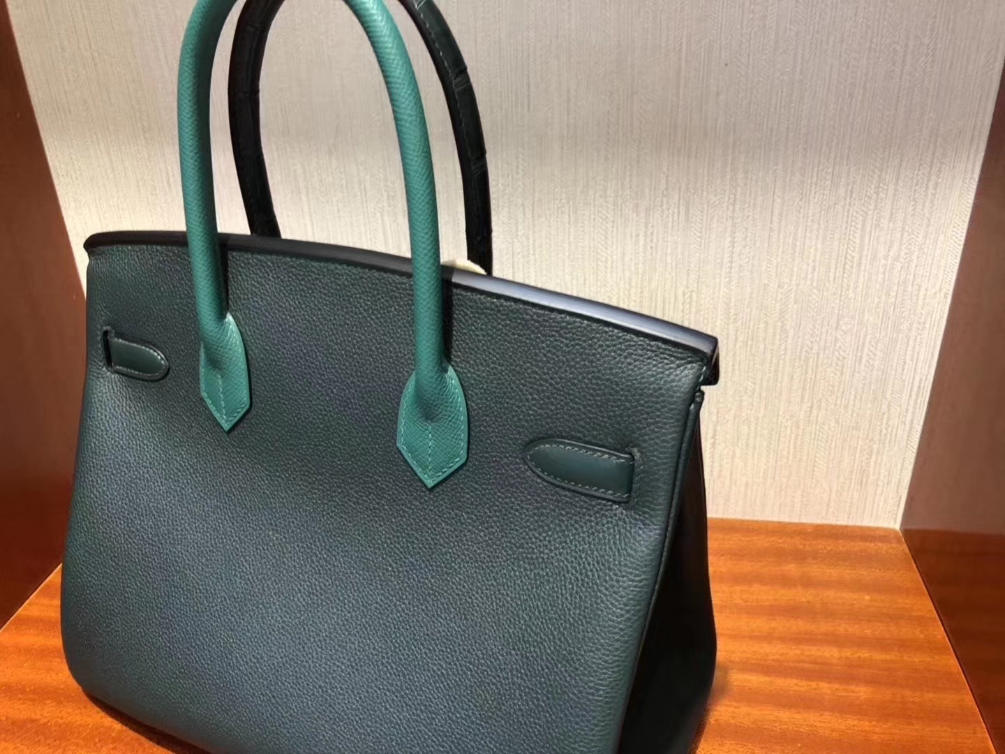 Hermès（爱马仕）Birkin 铂金包 限量版 八拼色 银扣  现货一枚 30cm