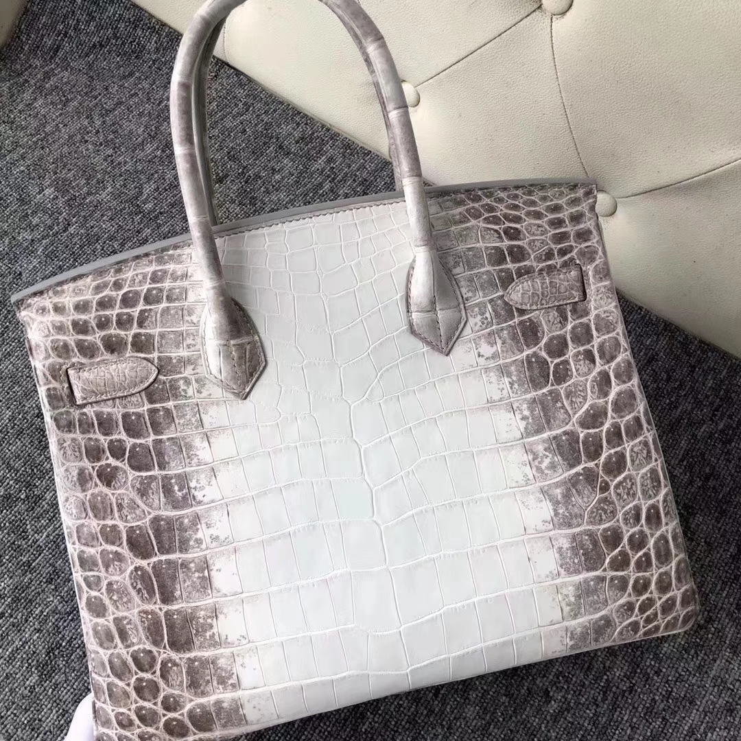 Hermès（爱马仕）Birkin 铂金包 Himalaya 喜玛雅拉 包中皇后 全手工蜜蜡线缝 银扣 30cm 现货