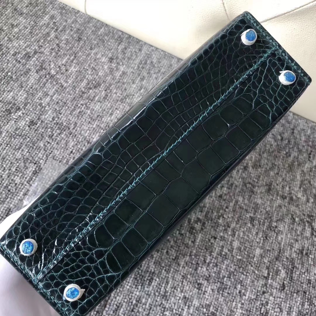 Hermès（爱马仕）Mini Kelly 迷你凯莉 6O松柏绿 蜡线全手工 金扣 2代 19cm