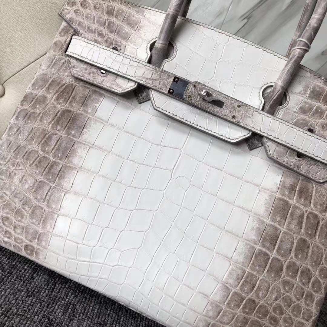 Hermès(爱马仕)Birkin 铂金包 Himalaya 喜马拉雅 银扣 包中皇后 顶级手缝 30cm 现货-拉尔森鳄鱼皮具定制 - 爱马仕包包官网 Hermès(爱马仕)Birkin 铂金包 Himalaya 喜马拉雅 银扣 包中皇后 顶级手缝 30cm 现货