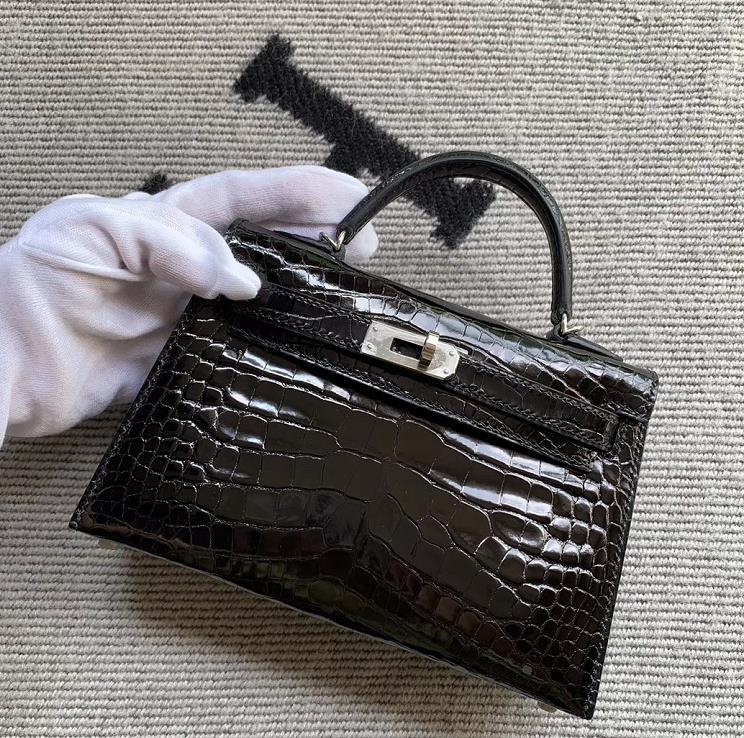 Hermès（爱马仕）Mini Kelly 迷你凯莉 美洲黑 银扣 2代