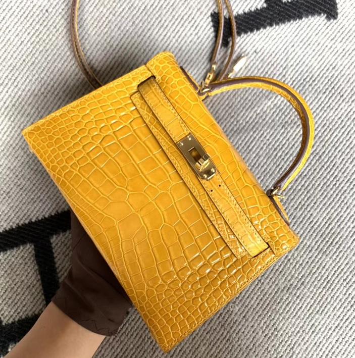 Hermès（爱马仕）Mini Kelly 迷你凯莉 美洲琥珀黄 2代 金扣